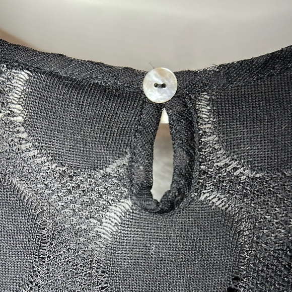 ZOÉ | Black Sleeveless Top with Sheer Hem - Picture 8 of 12